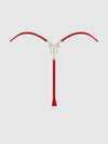 Krystal Side Slider & Rhinestone Fringe Back G-String from Love It Curvy