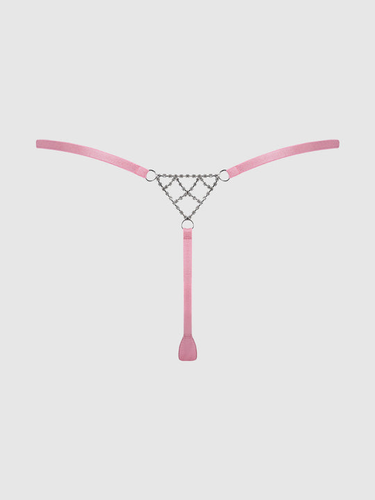 Krystal Rhinestone Net Back G-String from Love It Curvy