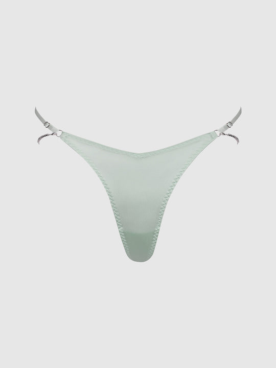 Krystal Rhinestone & Side Slider Thong from Love It Curvy