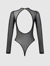 Chantal Mesh Long Sleeve & Crotchless Bodysuit from Love It Curvy