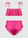 Issadora Oilslick & Lace Drop Off Flounce Top & Panty from Love It Curvy
