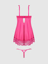 Issadora Lace Openable Cup Babydoll & G-String Set from Love It Curvy