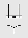 Eve Satin & Chain Open Cup Bra & G-String Set from Love It Curvy