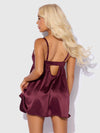 Brigeta Satin & Mesh Corsetted Babydoll & G-String Set from Love It Curvy