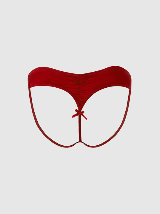 Brigeta Satin Open Back Hipster from Love It Curvy