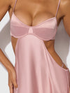 Brigeta Satin Mono Wire Long Gown from Love It Curvy