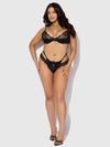 Madeline Satin & Lace Push Up Bra & G-String Set from Love It Curvy