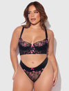 Harper Embroidered Mesh & Micro Longline Bra & Thong Set from Love It Curvy