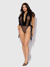 Marilyn Marabou & Mesh Plunge Teddy from Love It Curvy