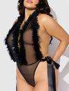 Marilyn Marabou & Mesh Plunge Teddy from Love It Curvy
