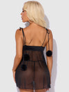 Marilyn Marabou & Mesh Babydoll & G-String Set from Love It Curvy