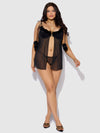 Marilyn Marabou & Mesh Babydoll & G-String Set from Love It Curvy