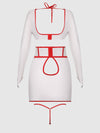 First Aid Bra Top & Open Back Skirt Set from Love It Curvy