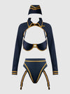 Flying High Pilot Bra Top, High-Waist Panty & Hat Set from Love It Curvy