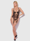 Delilah Embroidered Open Back Teddy from Love It Curvy
