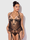 Delilah Embroidered Open Back Teddy from Love It Curvy