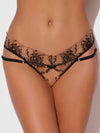 Delilah Embroidered Strappy Crotchless & Backless Hipster from Love It Curvy