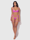 Reanna Lace & Chain Bra, Garter & G-String Set from Love It Curvy