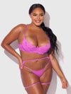 Reanna Lace & Chain Bra, Garter & G-String Set from Love It Curvy