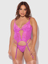 Reanna Lace & Chain Bustier & G-String Set from Love It Curvy