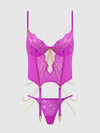 Reanna Lace & Chain Bustier & G-String Set from Love It Curvy