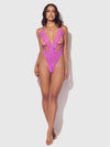 Reanna Lace & Chain Deep Plunge Bodysuit from Love It Curvy