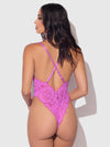Reanna Lace & Chain Deep Plunge Bodysuit from Love It Curvy