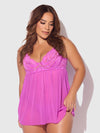 Reanna Lace & Chain Babydoll & G-String Set from Love It Curvy