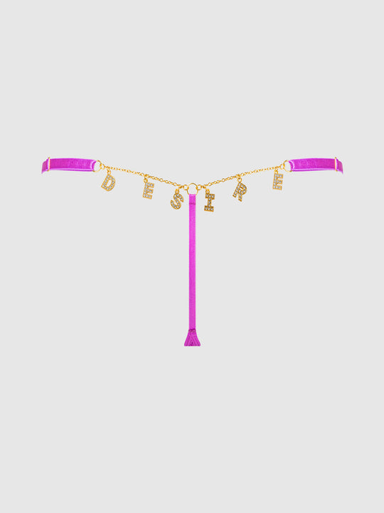 Reanna Lace & Chain Desire Charm G-String from Love It Curvy