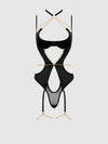 Evangeline Satin & Chain Halter Teddy from Love It Curvy