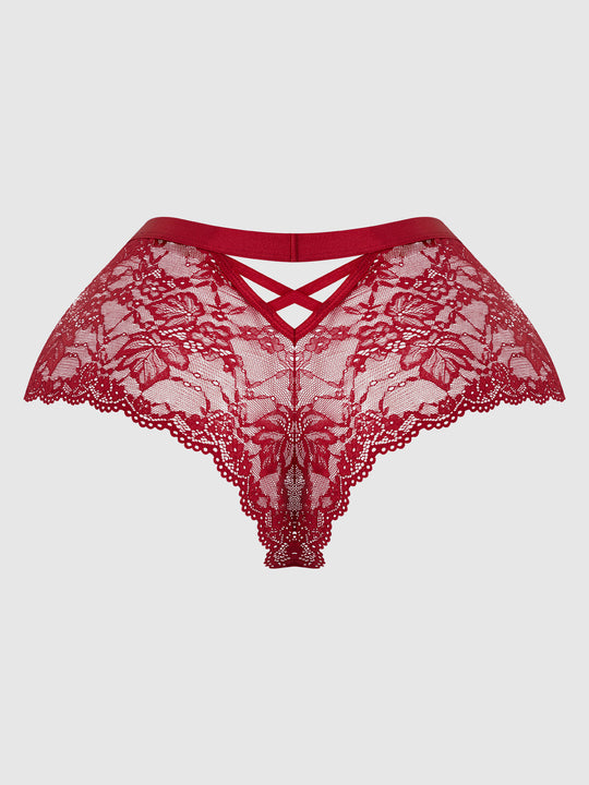 Bella Crisscross Back Lace Cheeky from Love It Curvy