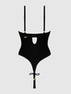 Love It Curvy Iryna Silky Micro & Rope Crotchless Teddy