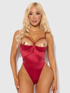 Love It Curvy Iryna Silky Micro & Rope Crotchless Teddy