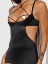 Iryna Silky Micro & Rope Open Back Chemise & G-String Set from Love It Curvy