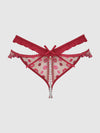 Angelina Lips Embroidery Pearl & Crotchless Bikini from Love It Curvy