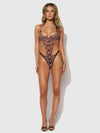 Alia Leopard Mesh Crotchless Teddy from Love It Curvy
