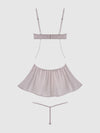 Presley Shine Mesh & Rhinestone Babydoll & G-String Set from Love It Curvy