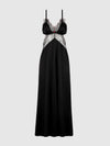 Ilena Embroidered Tulle Triangle Top Long Gown | Love It Curvy