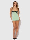 Lara Lace & Satin Open Cup Strappy Chemise & G-String Set from Love It Curvy