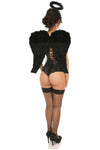 Lavish 3 PC Sexy Daring Dark Angel Corset Costume - Love it Curvy