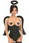 Lavish 3 PC Sexy Midnight Angel Corset Costume - Love it Curvy