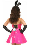 Lavish 5 PC Pink Patent Bunny Corset Costume - Love it Curvy