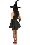 Lavish 4 PC Black Lace Witch Corset Costume - Love it Curvy
