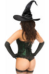 Lavish 3 PC Green Lace Witch Corset Costume - Love it Curvy