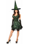 Lavish 3 PC Green Lace Corset Dress Costume - Love it Curvy