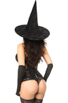 Lavish 3 PC Sheer Witch Corset Costume - Love it Curvy