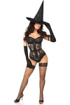Lavish 3 PC Sheer Witch Corset Costume - Love it Curvy