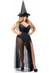 Lavish 3 PC Evil Witch Corset Costume - Love it Curvy