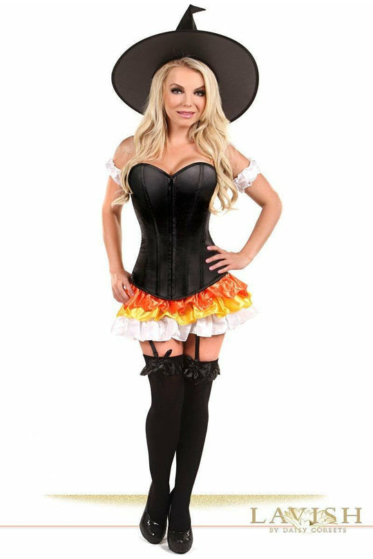 Lavish 4 PC Witch Corset Costume - Love it Curvy