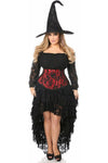 Lavish 4 PC Lace Witch Corset Costume - Love it Curvy